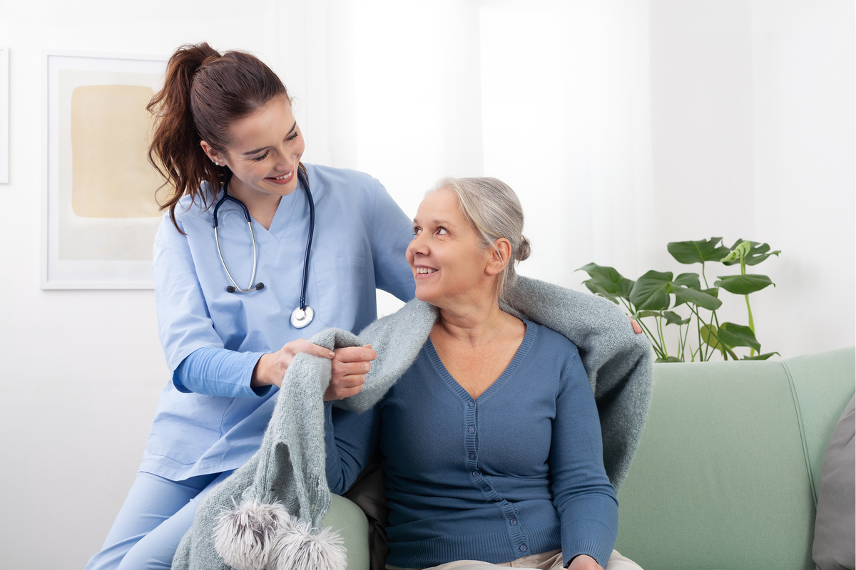 Woman receiving